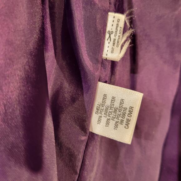 Studio Works Quilted Button Long Sleeve Lightweight Jacket Purple Womens Size L - Picture 7 of 8